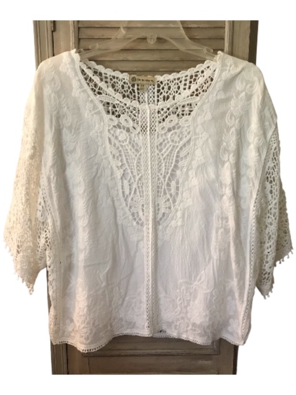 Democracy Crochet Layered Top Sz XS
